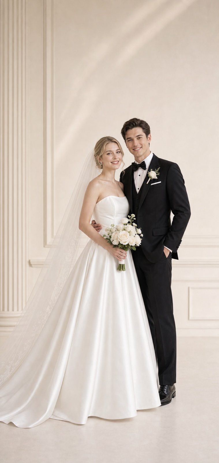 Is It Ethical to Use AI Wedding Photos? wedding inspiration image with a clear couple subject