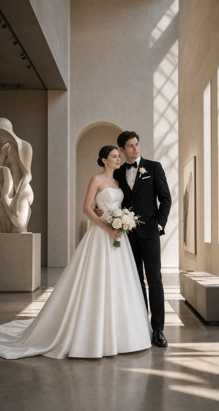 Editorial wedding announcement for social media