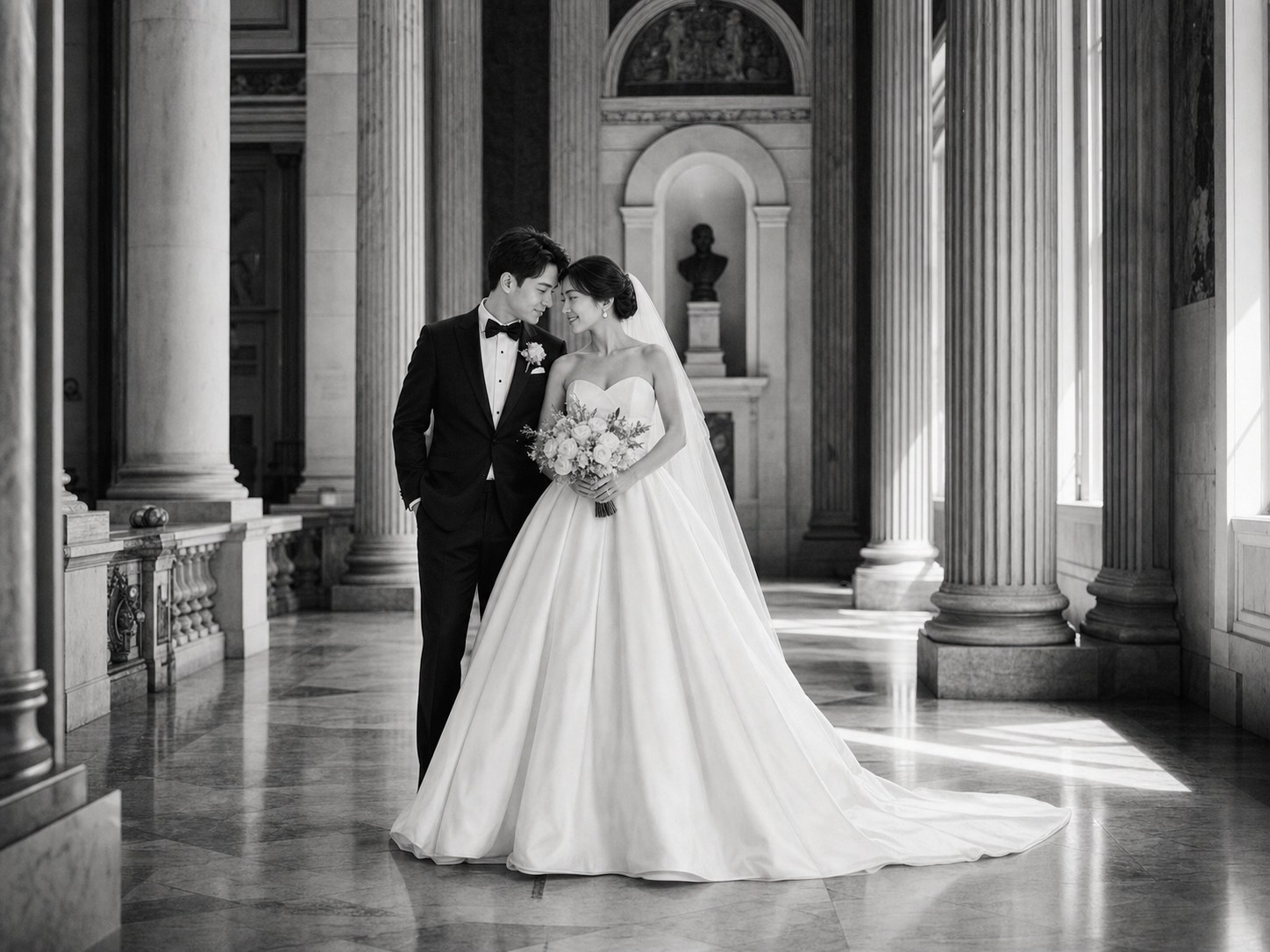 Black and White Wedding Photos vs Color Wedding Photos: Which Should Couples Use? wedding inspiration image with a clear couple subject