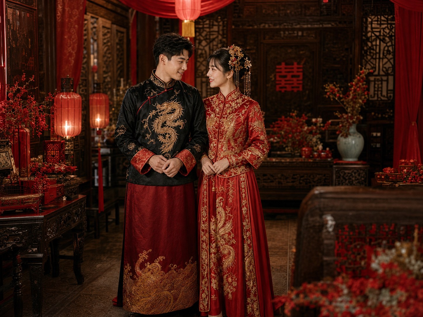AI Chinese Wedding Photo Generator: Create Useful Wedding Visuals wedding inspiration image with a clear couple subject