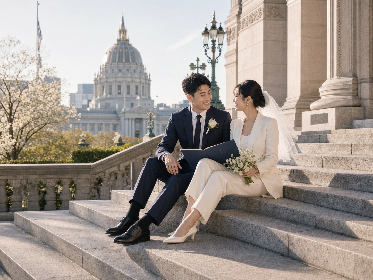 Courthouse Wedding Photos vs Traditional Wedding Photos: Which Should Couples Use? wedding inspiration image with a clear couple subject