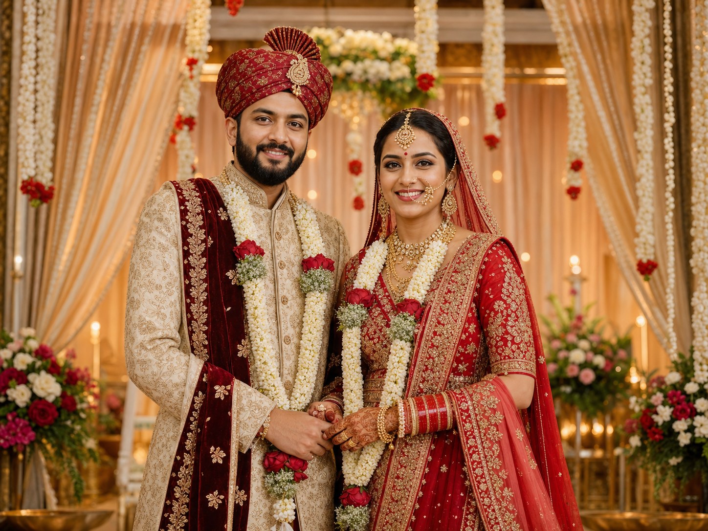 AI Indian Wedding Photo Generator: Create Useful Wedding Visuals wedding inspiration image with a clear couple subject
