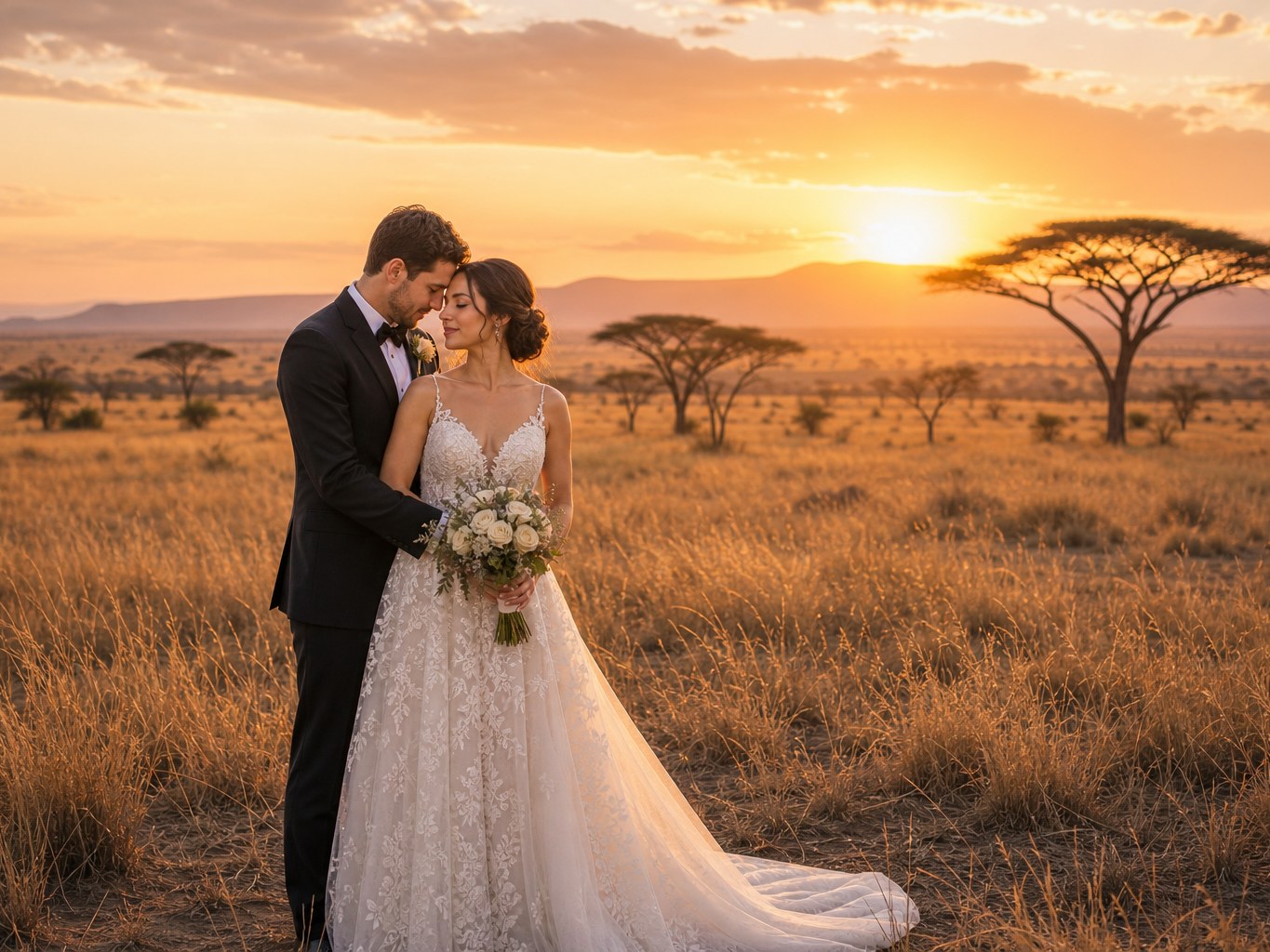 Style comparison board with visible wedding couple for FondPix