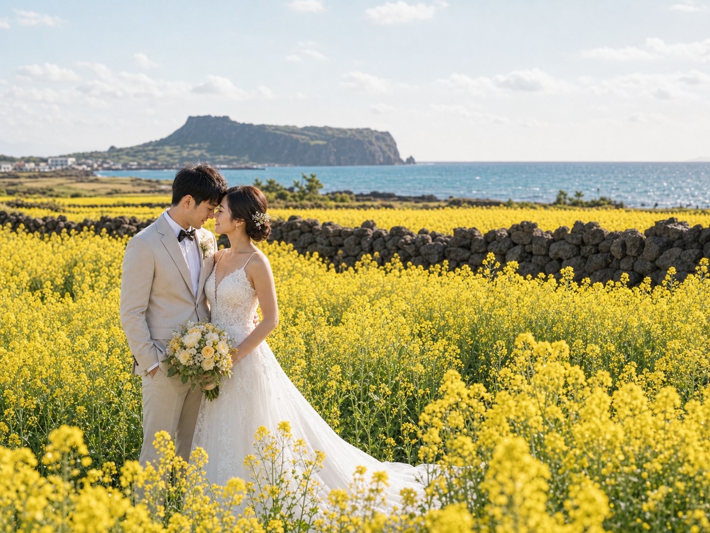 Korean Wedding Photos vs Classic Studio Wedding Photos: Which Should Couples Use? wedding inspiration image with a clear couple subject