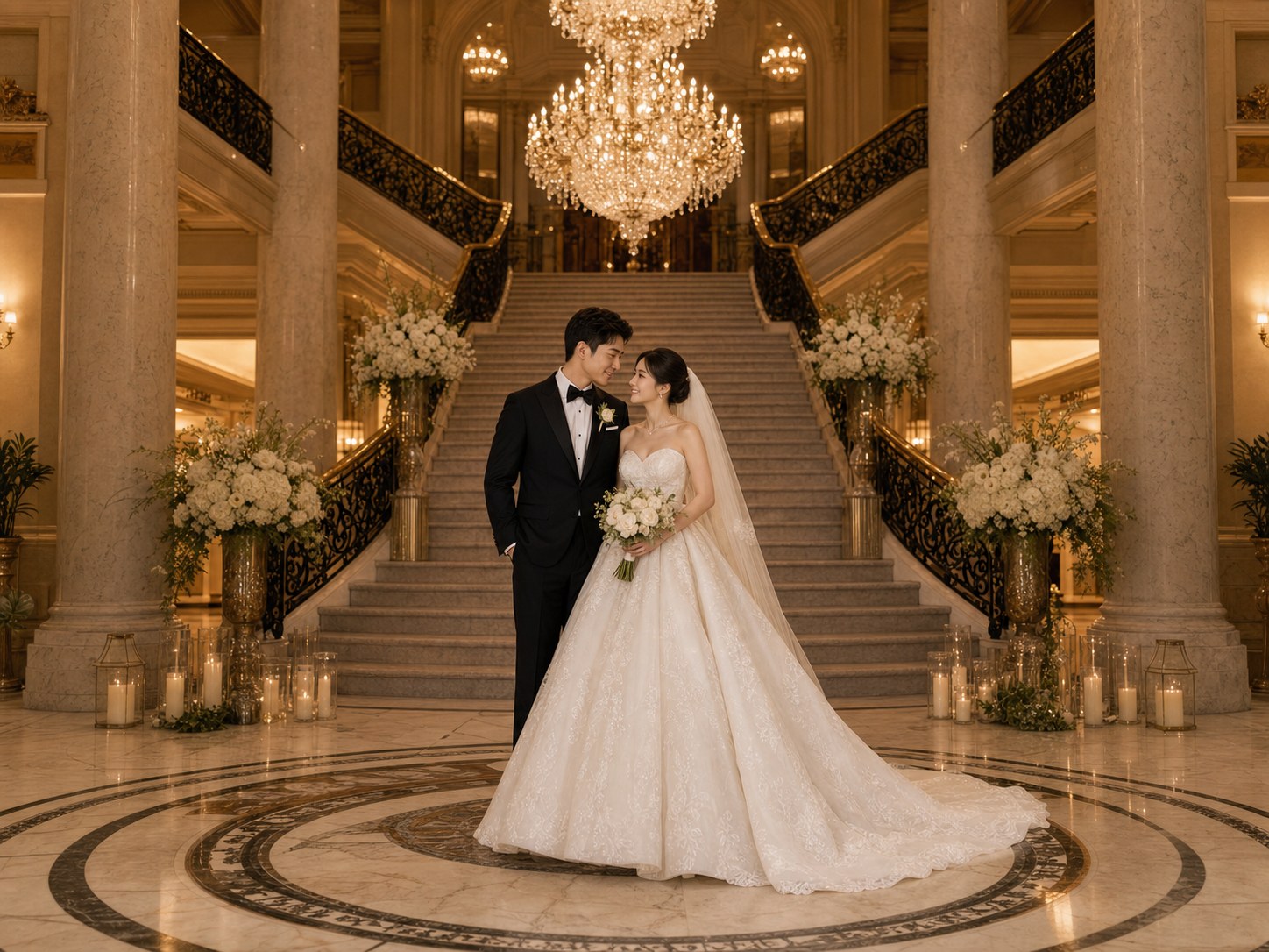 Are AI Wedding Photos Good Enough for Printed Invitations? wedding inspiration image with a clear couple subject