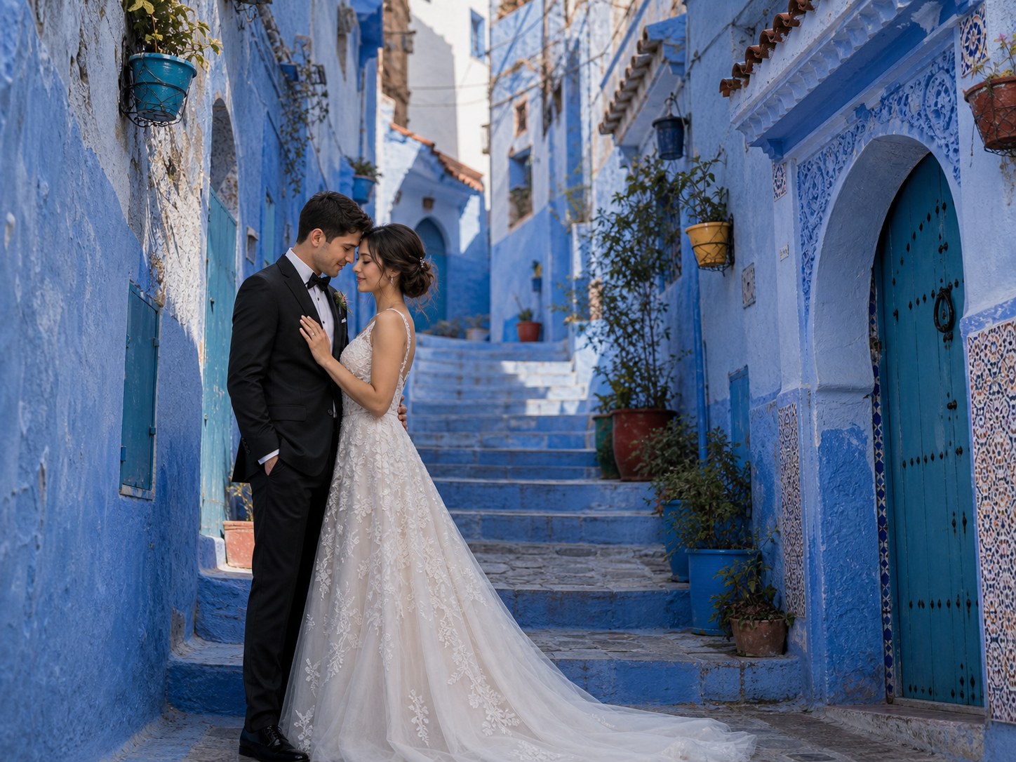 Can AI Wedding Photos Show Cultural Wedding Outfits? wedding inspiration image with a clear couple subject