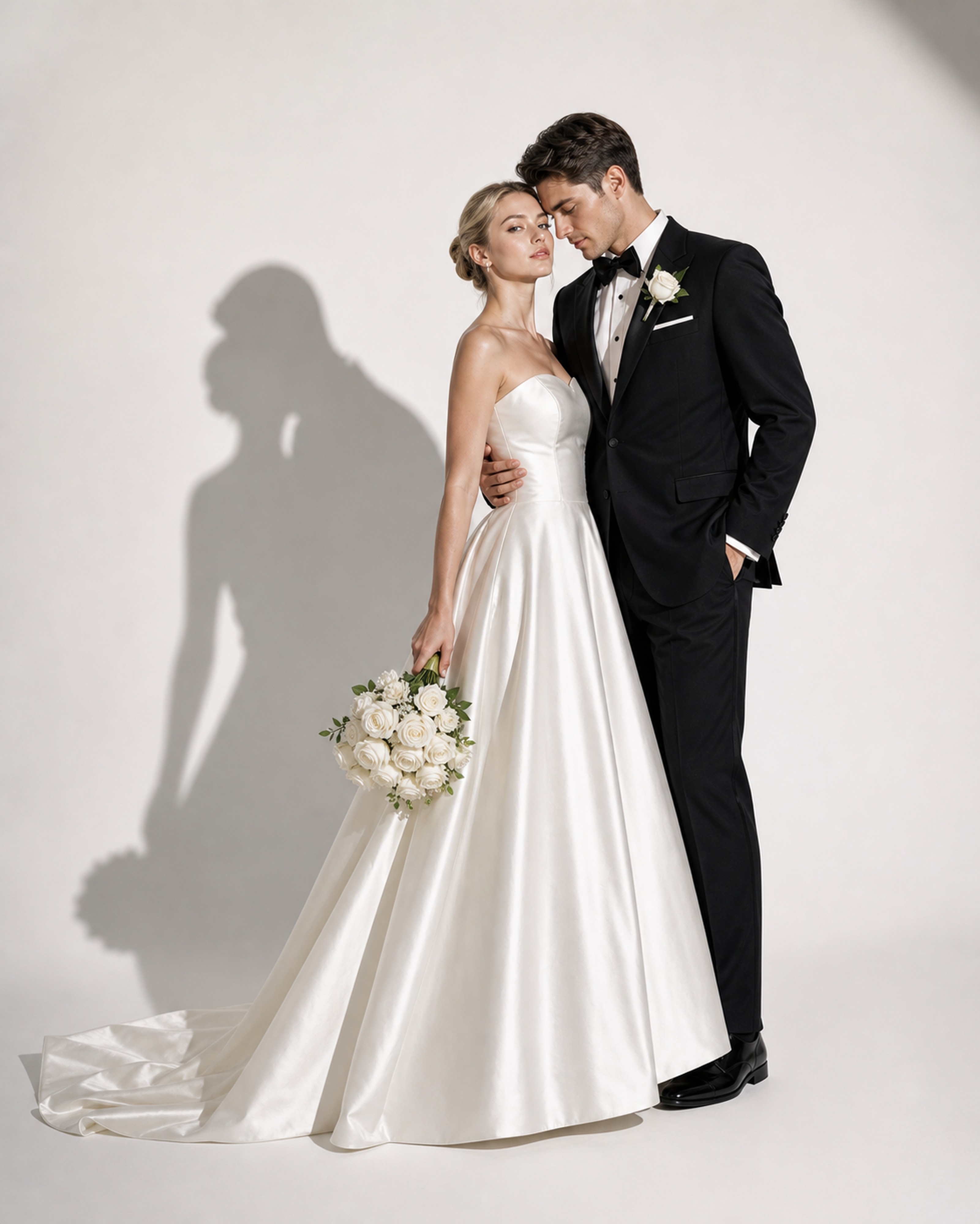 Text-space wedding image with visible wedding couple for FondPix